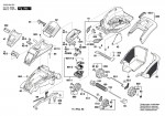 Bosch 3 600 HA4 501 Rotak 36-43 Li R Lawnmower 36 V / Eu Spare Parts